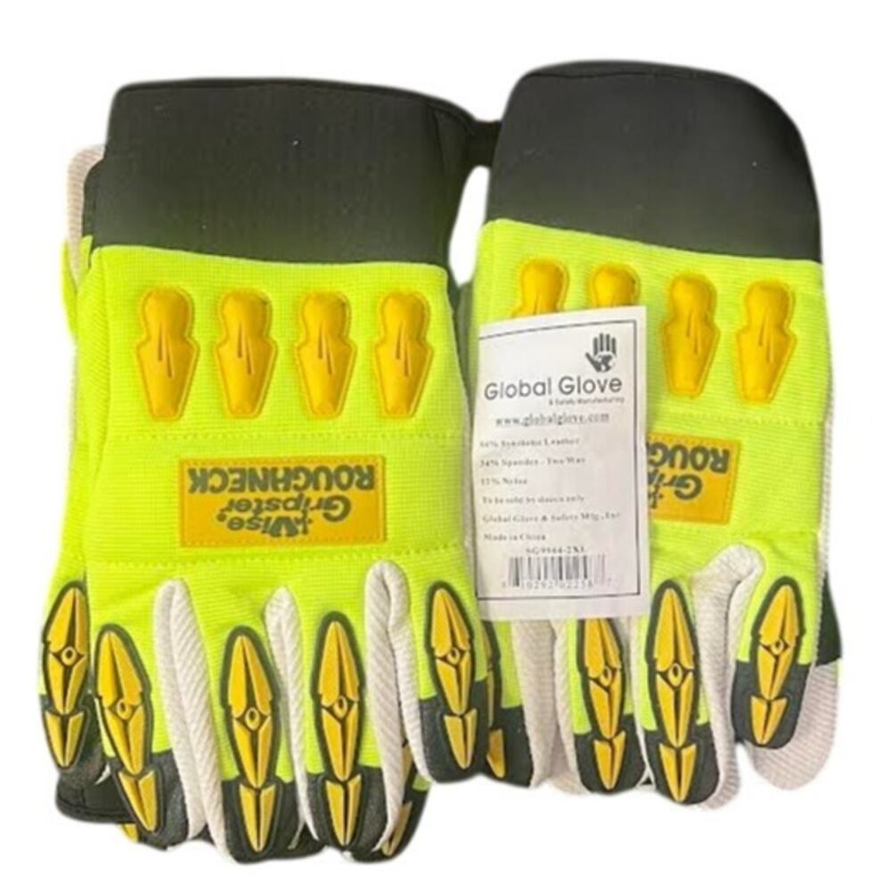 Global Glove Vise Gripter High-Visibility Impact Resistant Glove‎ 2XL/11 Pair - Picture 3 of 9